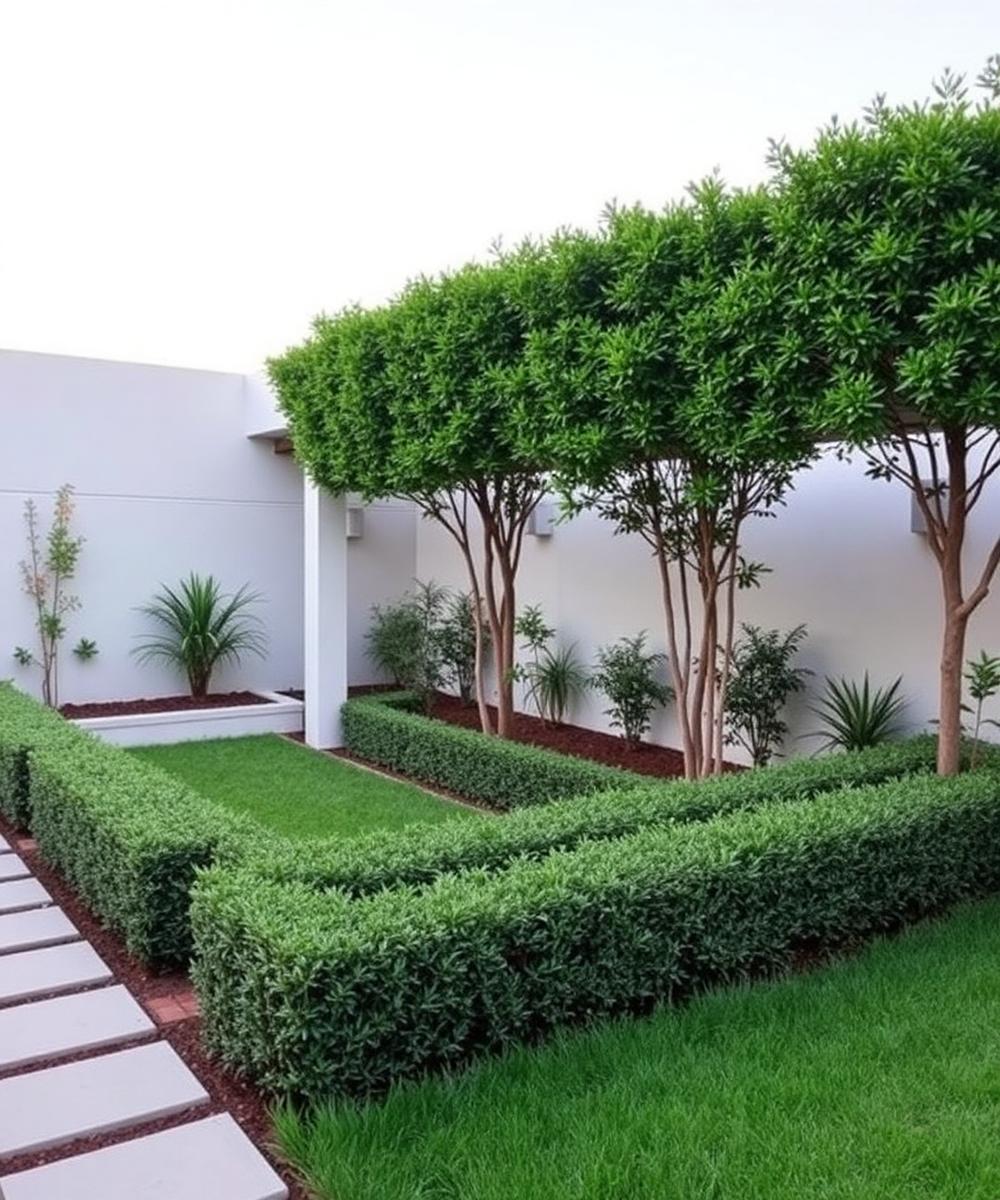 Modern terras met houten pergola