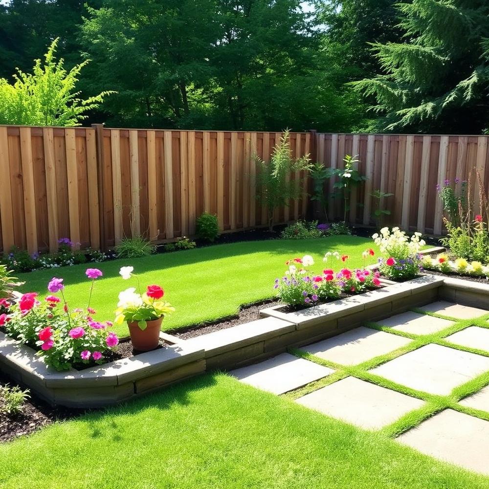 Complete tuinrenovatie met gazon en border